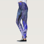 Blaues abstraktes Gemälde Leggings (Links)