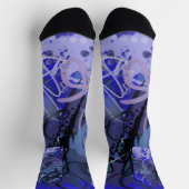 Blaues abstraktes Gemälde Socken (Oben)