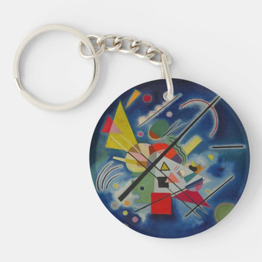 Blaues Abstraktes Gemälde von Wassily Kandinsky Schlüsselanhänger (Vorderseite)