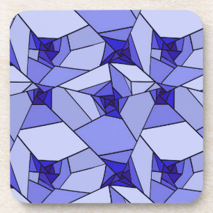 Blaues abstraktes geometrisches Harmoniemuster-Flu Getränkeuntersetzer
