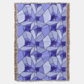 Blaues Abstraktes geometrisches Muster Decke (Vorderseite Vertikal)