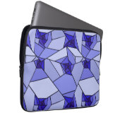 Blaues Abstraktes geometrisches Muster Laptopschutzhülle (Vorne Rechts)