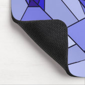 Blaues Abstraktes geometrisches Muster Mousepad (Ecke)