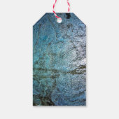 Blaues abstraktes Geschenketikett, Blaues Meer abs Geschenkanhänger (Rückseite)