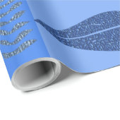 Blaues abstraktes Geschenkpapier (Rolleneckpunkt)
