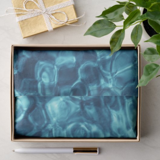 Blaues Abstraktes Gewebe Seidenpapier (Geschenk)