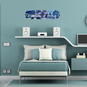 Blaues abstraktes Grafitti Muster Skateboard