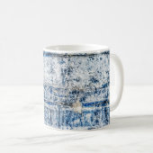Blaues abstraktes Hintergrunddesign abstrakt, alte Kaffeetasse (VorderseiteRechts)
