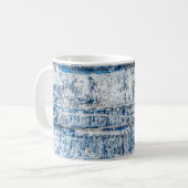 Blaues abstraktes Hintergrunddesign abstrakt, alte Kaffeetasse (Vorderseite Links)