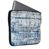 Blaues abstraktes Hintergrunddesign abstrakt, alte Laptopschutzhülle (Vorne Rechts)