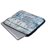 Blaues abstraktes Hintergrunddesign abstrakt, alte Laptopschutzhülle (Vorne Knopf)