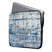 Blaues abstraktes Hintergrunddesign abstrakt, alte Laptopschutzhülle (Vorderseite Links)