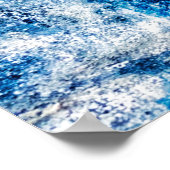 Blaues abstraktes Hintergrunddesign abstrakt, alte Poster (Ecke)