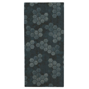 Blaues Abstraktes Honeycomb-Muster Holz USB Stick