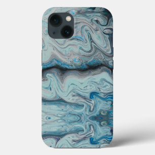 Blaues abstraktes Marmor-iPhone 13 Case. Case-Mate iPhone Hülle