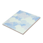 Blaues Abstraktes, modernes Regenwolkenmuster Fliese (Seite)