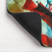 Blaues abstraktes Mousepad, glückliches blaues Ges Mousepad (Ecke)