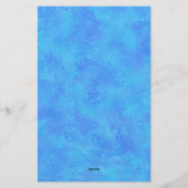 Blaues Abstraktes Muster Briefpapier (Rückseite)