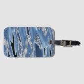 Blaues abstraktes Muster Gepäckanhänger (Vorderseite (Horizontal))
