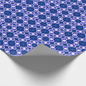 Blaues Abstraktes Muster Geschenkpapier (Ecke)