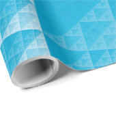 Blaues abstraktes Muster Geschenkpapier (Rolleneckpunkt)