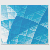 Blaues abstraktes Muster Geschenkpapier (Flach)