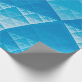 Blaues abstraktes Muster Geschenkpapier (Ecke)