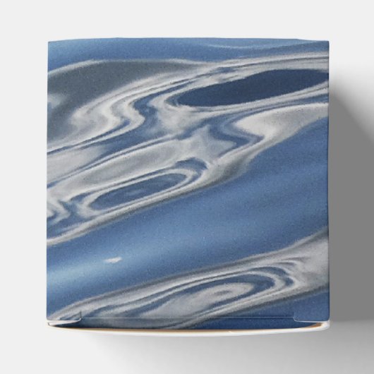 Blaues abstraktes Muster Geschenkschachtel (Oben)