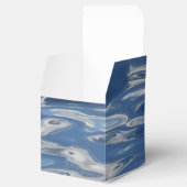 Blaues abstraktes Muster Geschenkschachtel (Geöffnet)