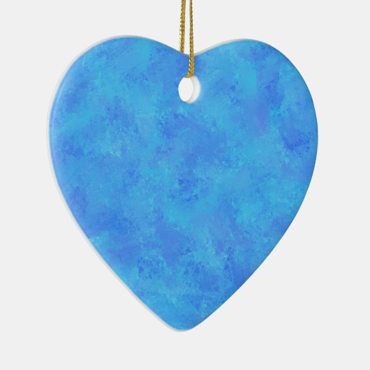 Blaues Abstraktes Muster Keramik Ornament (Rechts)