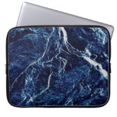 Blaues Abstraktes Muster Laptopschutzhülle (Vorderseite)