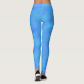 Blaues Abstraktes Muster Leggings (Rückseite)