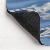 Blaues abstraktes Muster Mousepad (Ecke)