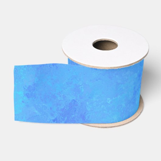 Blaues abstraktes Muster Ripsband (Spule)