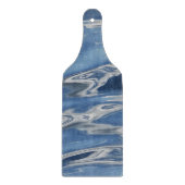 Blaues abstraktes Muster Schneidebrett (Vorderseite)