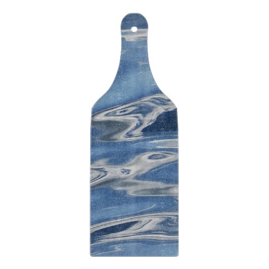 Blaues abstraktes Muster Schneidebrett (Vorderseite)