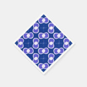 Blaues abstraktes Muster Serviette (Ecke)