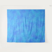 Blaues Abstraktes Muster Wandteppich (Vorderseite (Horizontal))