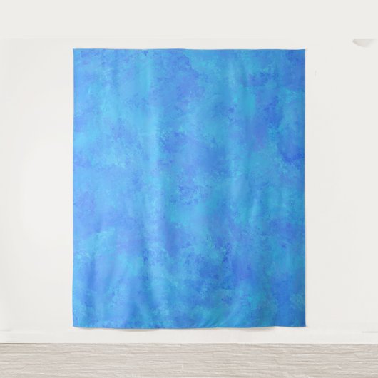 Blaues Abstraktes Muster Wandteppich (Vorderseite)