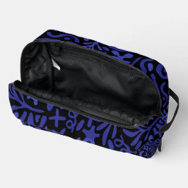 blaues abstraktes nahtloses Muster Waschbeutel