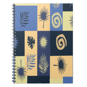 Blaues abstraktes Notizbuch Notizblock