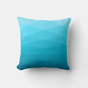 Blaues Abstraktes Polygonal-Design Kissen