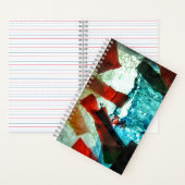 Blaues abstraktes Spiralbuch, Blauer Sprinkle Notizblock (Innen)