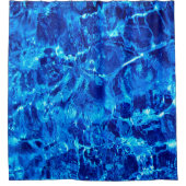 Blaues Abstraktes Wasser und Eis Duschvorhang (Vorderseite)