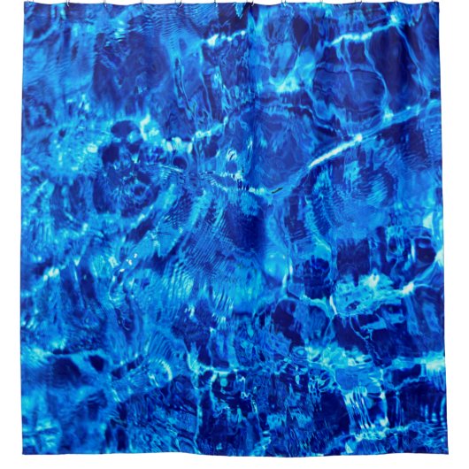 Blaues Abstraktes Wasser und Eis Duschvorhang (Vorderseite)