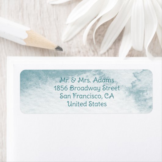 Blaues Abstraktes Wasserfarbenkennzeichen, voradre (Insitu)