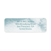 Blaues Abstraktes Wasserfarbenkennzeichen, voradre (Vorne)