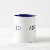 Blaues Abuelito-Jahr Tasse (Zentrum)