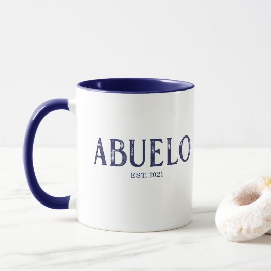 Blaues Abuelo-Jahr Tasse (Mit Donut)