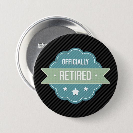 Blaues Abzeichen Offiziell ermüdet Button (Vorne & Hinten)